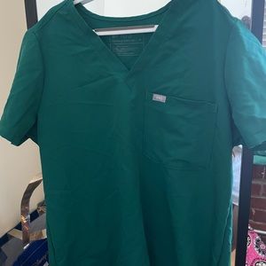 Hunter Green Figs Scrub Top Size M
